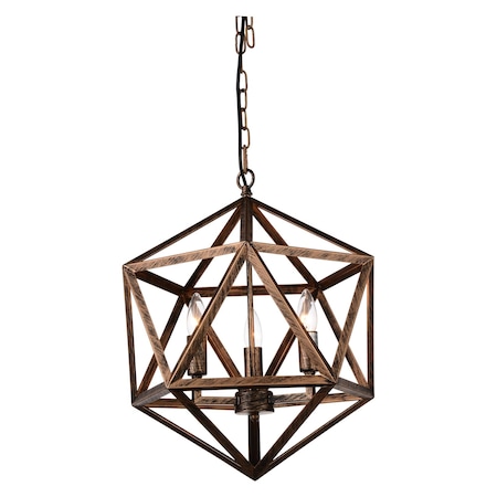 4 Light Up Pendant With Antique Forged Copper Finish
